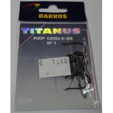 Anzois Barros Titanus 9400-BN nº1 10 Pcs
